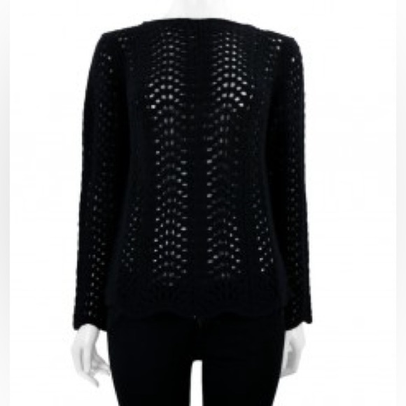 MaxMara Black Crochet Sweater - Picture 1 of 7